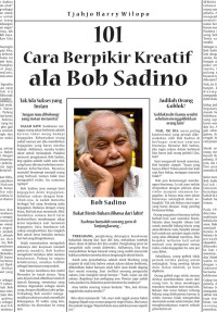 101 cara berpikir kreatif ala bob sadino